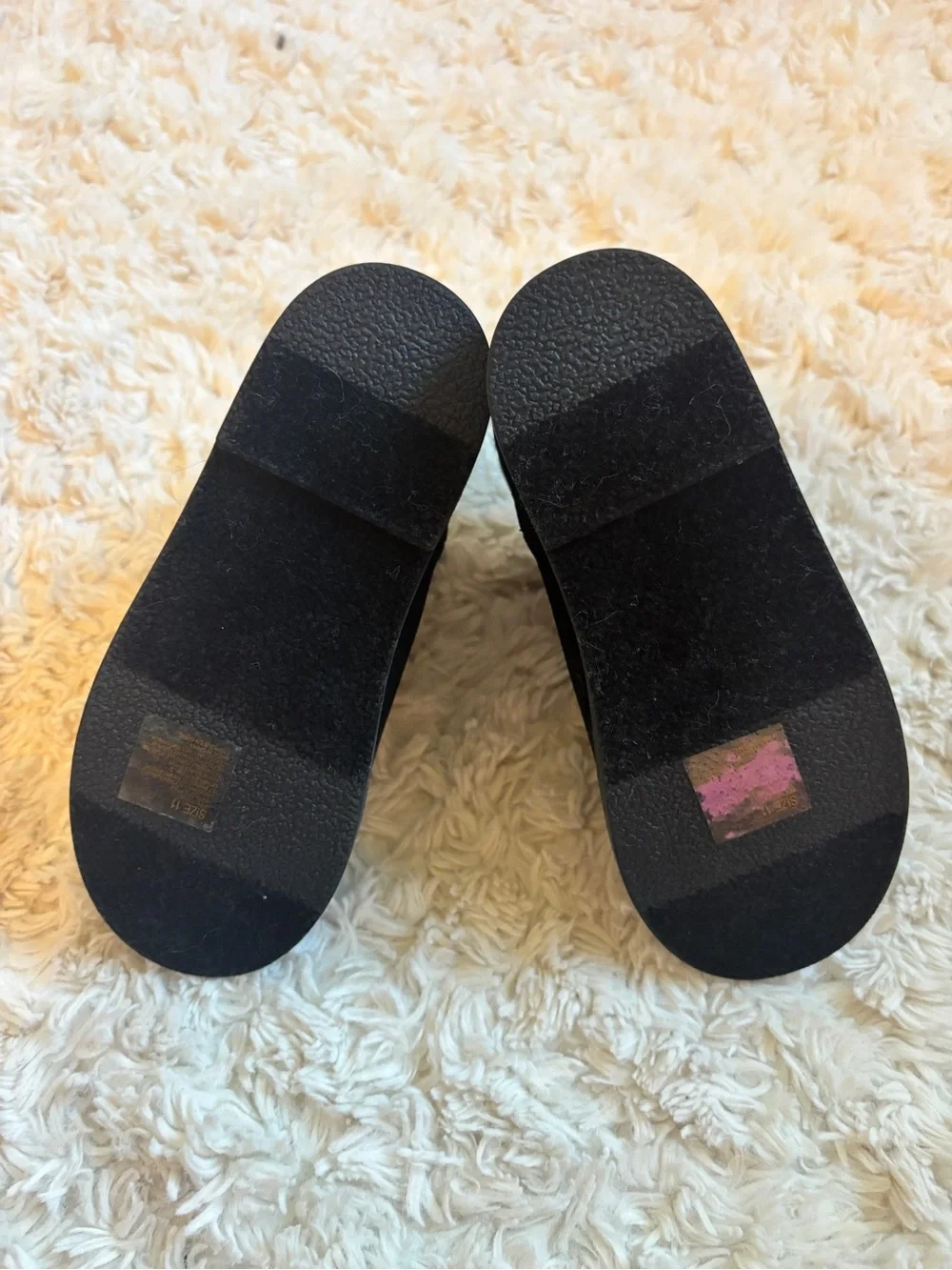 Gymboree Black Boots with Gold Elastic Side Panels